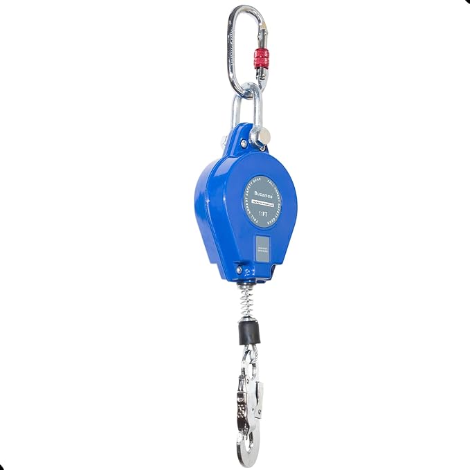 11FT Retractable Lanyard, BUCAMAO Self Retracting Lifeline, Steel Wire SRL | Srl Fall Protection, Retractable Safety Lanyard, Safety Harness Yoyo, Safety Harness Fall Protection Kit, Fall Arrestor