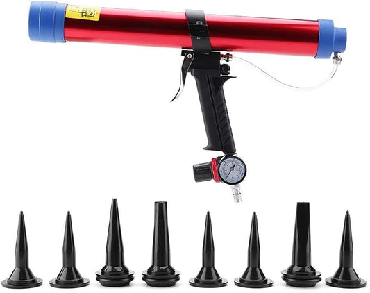 Marhynchus Pneumatic Glass Glue Sealant Caulk Gun Cartridge Air Gun 300~600ML for Electronic Appliances, Automotive Components, Building Decoration Battery Powered Caulking Gun cordless caulking gun