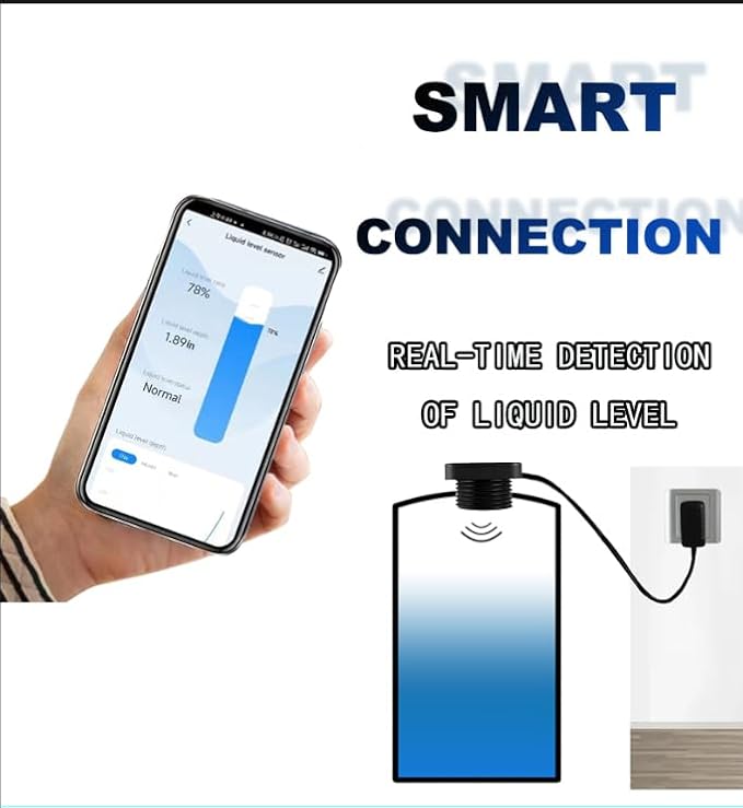 Smart TLC2326 Tuya Liquid Level Monitor 118 inches APP Oil Water Outdoor Alarm Sensor Household Indicator Ultrasonic Well Monitoring System WiFi Micro Detector Granary Solid Particle Volume