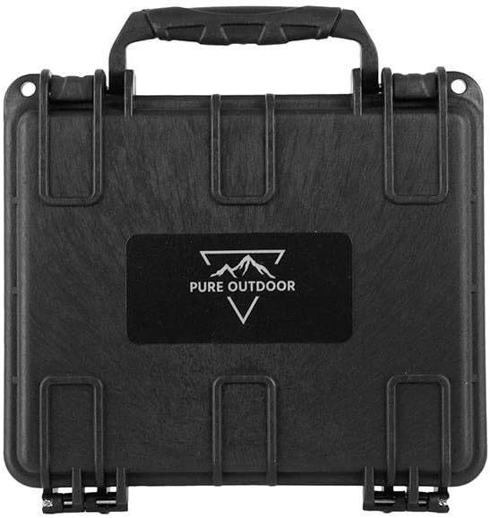 Monoprice Weatherproof Hard Case - With Customizable Foam, 7 x 6 x 2 Inch, Black - Pure Outdoor Collection