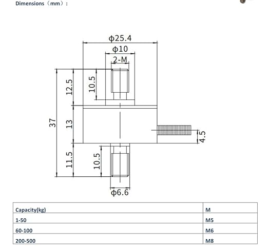 DYMH-103 300kg Mini Tension and Compression Force Sensor Inline Load Cell Applicable to Small Space