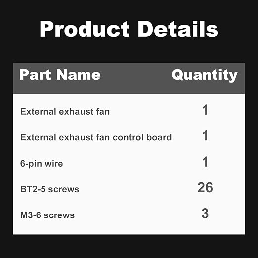 Original Bamboo P2S External Exhaust Fan Kit for Bambu Lab P2S 3D Printer, Active Airflow Exhaust Ventilation Upgrade - Reduce VOC & Fumes, Improve Filtration & Print Environment