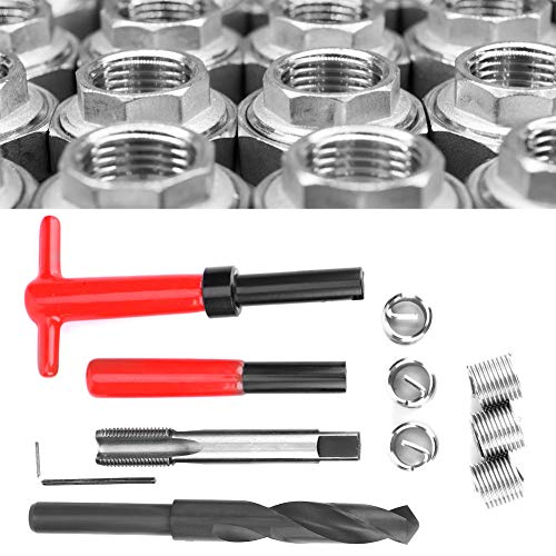 11Pcs M16x1.5 Thread Repair Kit Stainless Steel Drill Helicoil Repair Kit Threaded Reply Tool Kit