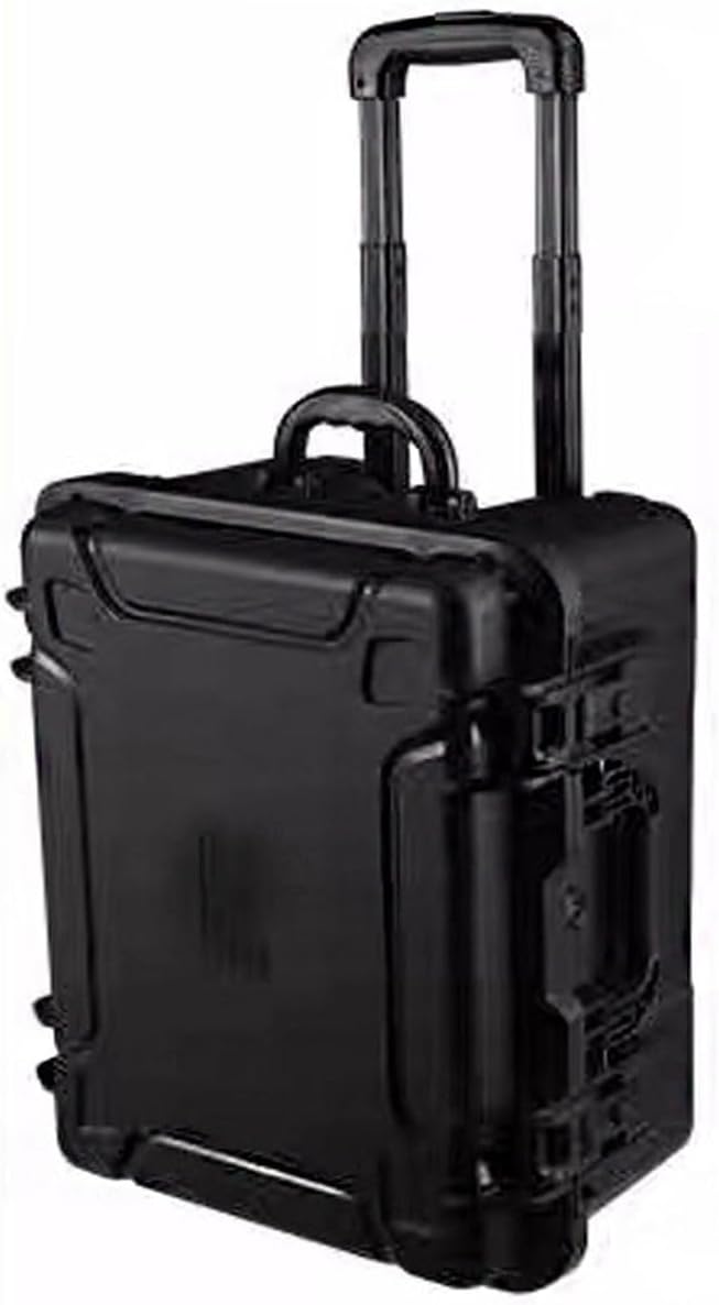 20" L x 13" W x 8" H Large Hard Case with Foam, Portable Rolling Hard Case with Wheels, Waterproof Shockproof Dustproof, Suitable for Cameras, Lenses, Camcorder, Instrument, Telescopes