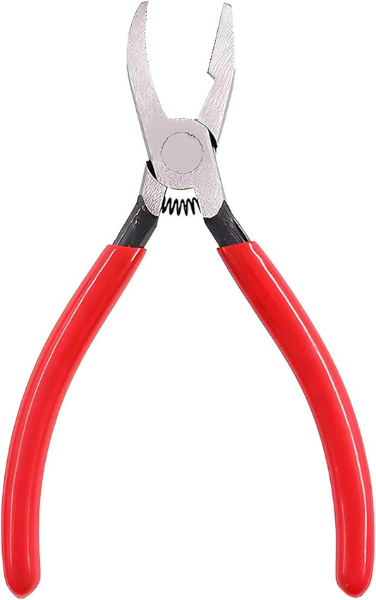 Stained Glass Breaker Grozer Pliers, Professional Glass Cutting Tool, Red Handle for Stained Glass, Tiles, Mosaic, Mirrors,Bottle, Fusing, Breaking 6-inch