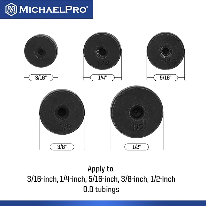 MichaelPro MP009090 Single and Double Flaring Tool Kit with Extra Adapters- Use on Aluminum, Copper, Soft Steel Brake Line and Brass Tubing