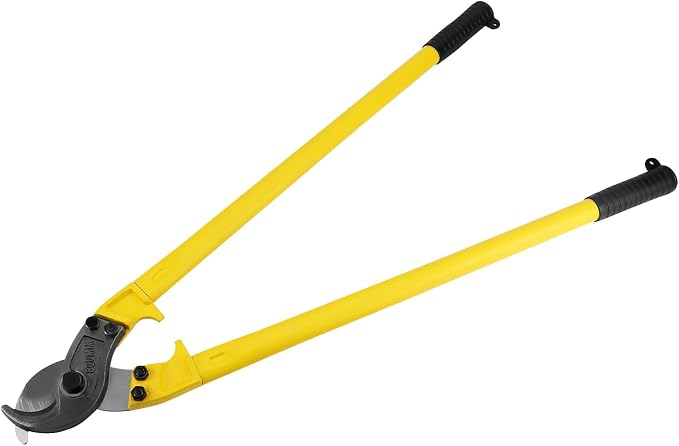 QWORK Cable Cutter, 32 Inch Stainless Steel Hardened Cutter for Cutting Up to 1/2" Wire Rope