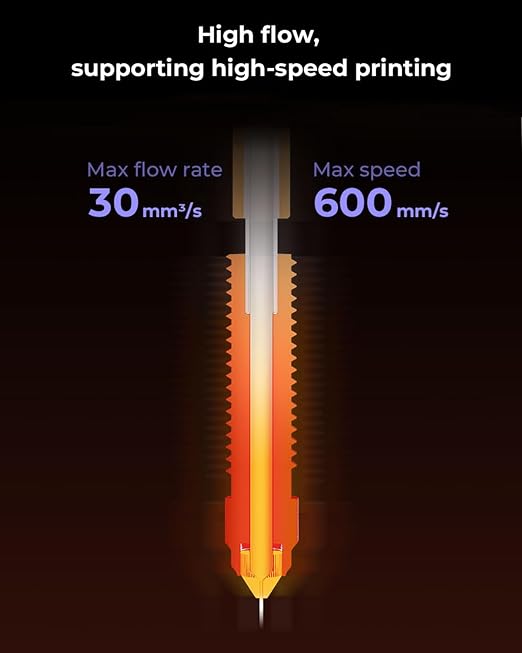 Creality Official K1C/K1 SE Nozzle, 0.4mm 1 PCS Quick-Swap 3D Printer K2 SE Nozzle, Copper Alloy and Hardened Steel with Titanium Alloy Heat Break for K1C, K1 SE, K2 SE, Ender 3 V3 SE/KE, Ender 3 V3