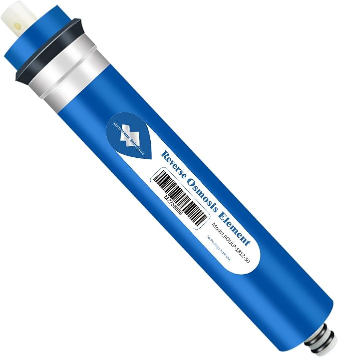 Membrane Solutions Reverse Osmosis Membrane 50 GPD 11.75"x1.75" RO Membrane Water Filter Replacement Fits Under Sink RO Drinking Water Purifier System 1-Pack