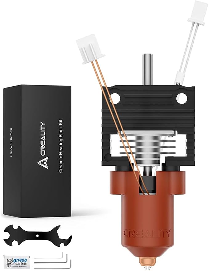 Creality Official K1/K1 Max/K1C Ceramic Heating Block Kit, Support 300°C High Temperature and 600mm/s Fast Speed Printing, Compatible with Creality K1, K1 MAX, K1C 3D Printer
