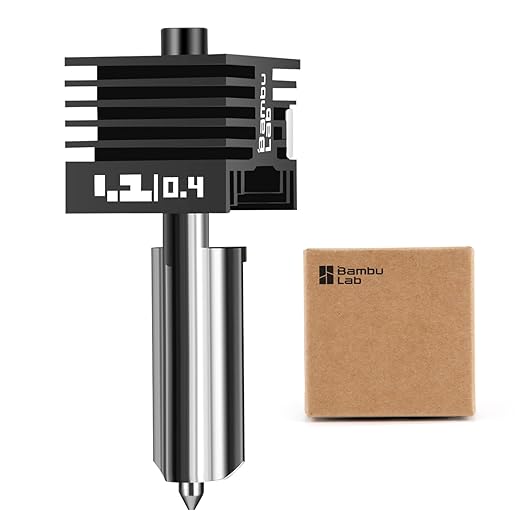 ENOMAKER Bamboo Lab H2D Hotend Kit with 0.4mm Hardened Steel Nozzle for H2 Series 3D Printer,H2D,H2S,H2C (left),P2S,X2D,Precise Print Head,Consistent Extrusion Heating Block,Extruder Hot End Accessory