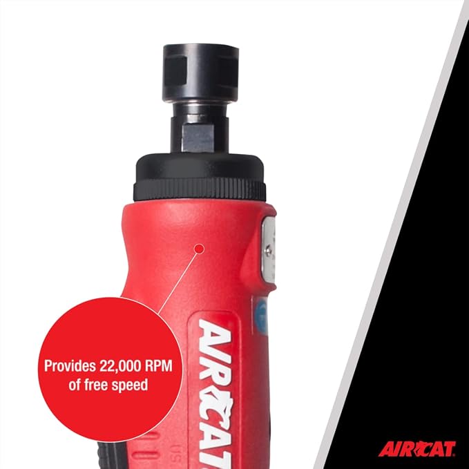 AIRCAT Pneumatic Tools 6201: .5 HP Composite Straight Die Grinder 22,000 RPM