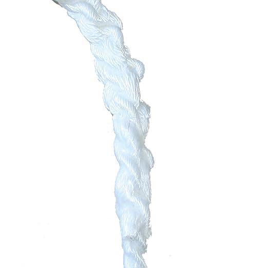 Peakworks Fall Protection Restraint Lanyard with Rope, Snap and Form Hooks, 6 ft. Length, White, V8151206