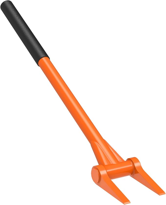 Insaga Demolition Tools - 2mm Steel Straight Handle Wrecking Bar for Wood Floors & Drywall Removal - Demo Deck Board Removal Tool for Contractors, Restoration, 28'' Rounded Handle for Tight Spaces