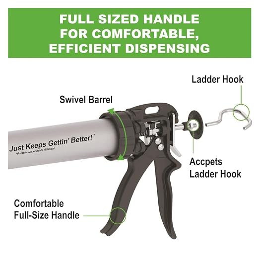Albion Engineering Company B26S20 B-Line Manual Sausage Caulking Gun, 20 oz, 26:1 Drive
