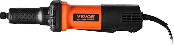 VEVOR Die Grinder, 1/4", Heavy-Duty Electric, Adjustable Speed (10000-28000RPM), Ergonomic Grip for Polishing, Cutting, Rust Removal, Grinding, Welding Repair, with 1/4" & 1/8" Collets