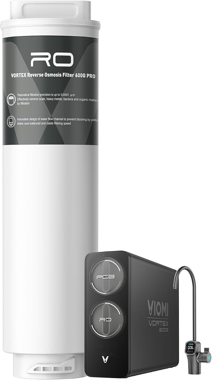 VIOMI V6 Pro RO600 Filter, Replacement for Viomi Reverse Osmosis Water Filter, 24-Month Lifespan, Compatible with Vortext 6 Pro Reverse Osmosis System Specifically
