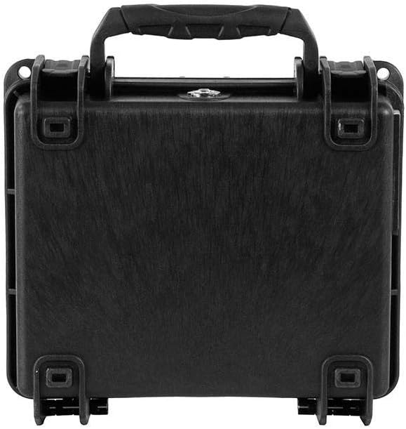 Monoprice Weatherproof Hard Case - With Customizable Foam, 7 x 6 x 2 Inch, Black - Pure Outdoor Collection