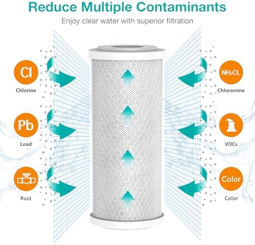SimPure 10" x 4.5" MPP Sediment and CTO Carbon Water Filters (7-Pack)