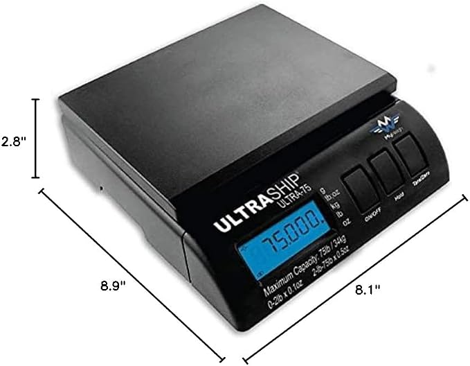 Ultraship 75 Lb Electronic Digital Shipping Postal Kitchen Scale