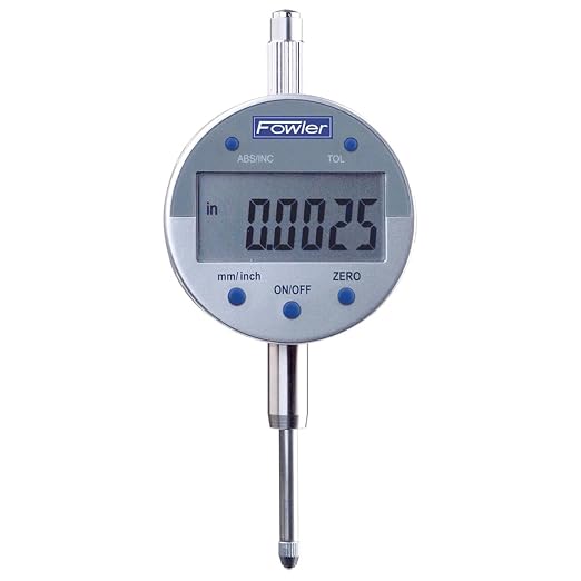 Fowler 54-520-255 Direct Inch/Metric Conversion X Blue Travel Electronic Indicator, 0.5" Maximum Measuring Range