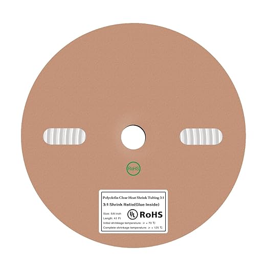 41 Feet 5/8 Inch Clear Heat Shrink Tubing Roll 3:1,No Wrinkle Electrical Shrink Tube for Wires,Marine Grade Shrink Tube with Adhesive Lined Waterproof 32 Ft