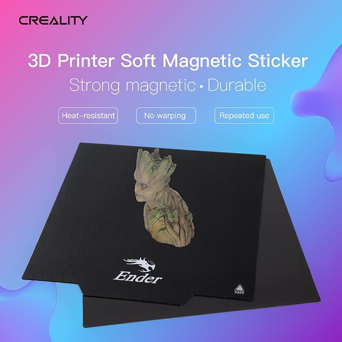Creality 2 PCS Ender 3 Bed Ultra-Flexible Removable Magnetic Removable Build Surface Hotbed Cover Print Platform Kit for Ender 3 Neo/Ender 3 V2 Neo/Ender 3 S1/Ender 3 S1 Pro/Ender 3 V3 SE 235x235mm