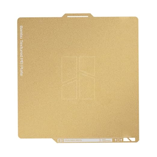 Bamboo Original Textured PEI Build Plate Double Sides Spring Steel Platform for Bambulab 3D Printer P1/P1P/P1S/X1/X1C/A1