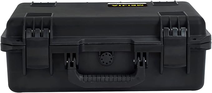 MEIJIA Premium Waterproof Hard Camera Case,Hard case with customizable fit foam,Full Protection with Light&Convenient Design,Elegant Black (18.3"x13.4"x6.7")