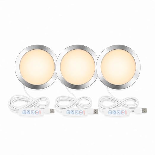 3PCS LED Lamp Kit 001 for Bambu Lab H2D/A1/A1mini/P1S/P1P, Makerworld & Anycubic 3D Printer DIY Lighting, Three Color Modes 3000K/4000K/6000K, 5V USB Powered, Model Printing Accessory