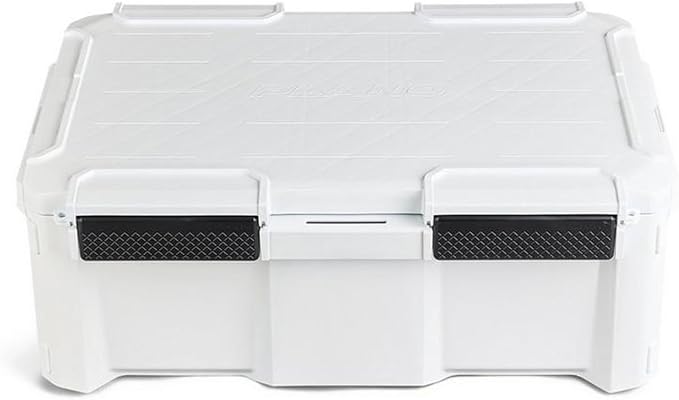 Plano GoNow Box, Waterproof Gear Storage, Heavy-Duty Outdoor Utility Container with Tray and Dividers for Tools and Accessories, Large, White