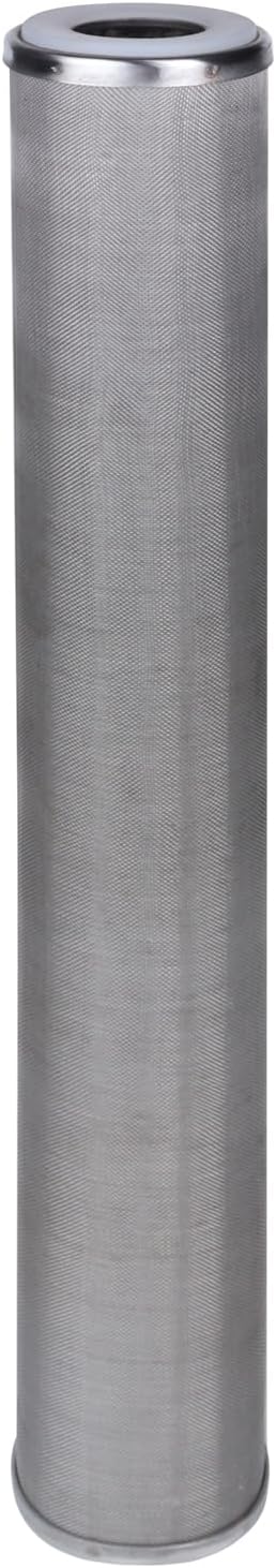 Stainless Steel Re-Cleanable Wire Mesh Filter Cartridge, 20" Length, 2.5" OD (50 Micron), Easy to Clean, Fits Standard Filter Housings, 1 Count