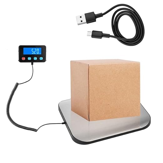 EcoGear Digital Weight Scale 440lbs Durable, Scales Digital Weight Postal Scale & Luggage Scale, Smart Heavy Duty Shipping and Postal Scale with Timer/Hold/Tare, Shipping Scale for Packages DC Adapter