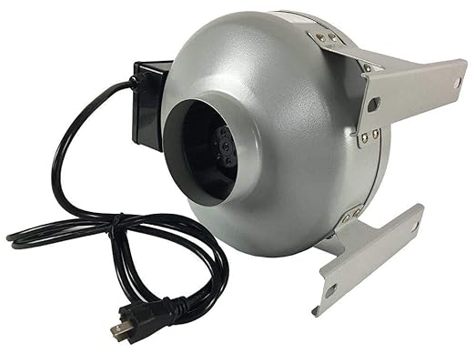Tjernlund M-4 Metal Inline Duct Fan, 200 CFM, 4"