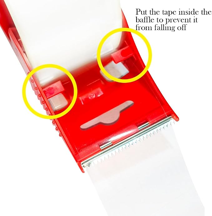 PERFECTAPE Heavy Duty Packing Tape with Dispenser, 3 Rolls, 1.88" x 60Y | Total 180 Yards, Clear, 2.8 mil, Ultra Strong, Refill for Packaging and Shipping