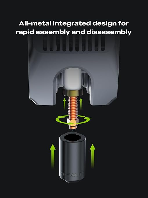 Creality K2 Plus Quick-Swap Nozzle 0.4mm for K2/K2 Plus/Creality Hi 3D Printers, Single Nozzle Replacement, Upgraded Material & Swift Installation