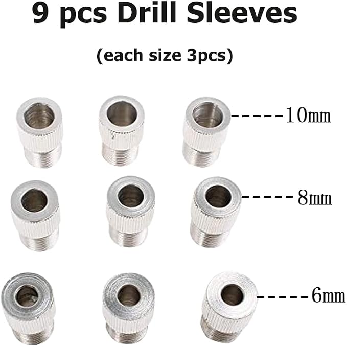 Self Centering Doweling Jig Woodworking Joinery Hole Drill Guide with 6/8/10mm Positioner Locator Tool Red Wave Hardware Precise Punch Drilling Jig Kit