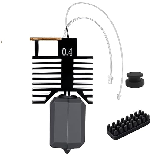 for Snapmaker U1 Hardened Steel Hotend 0.4mm,High Temp&Fast Heating Ceramic Hot End with Silicone Sock and Nozzle Wiper,Leak-Proof Integrated Hotend Compatible with Snapmaker U1 3D Printer