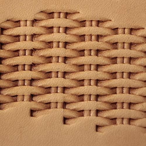 DandS ltd Leather Stamp Tool, Basket Weave, Professional Steel Craft Tool for Leatherworking, Embossing, Carving & Stamping Leather Projects, Belts Wallets & DIY Projects Compatible with Mallet #355