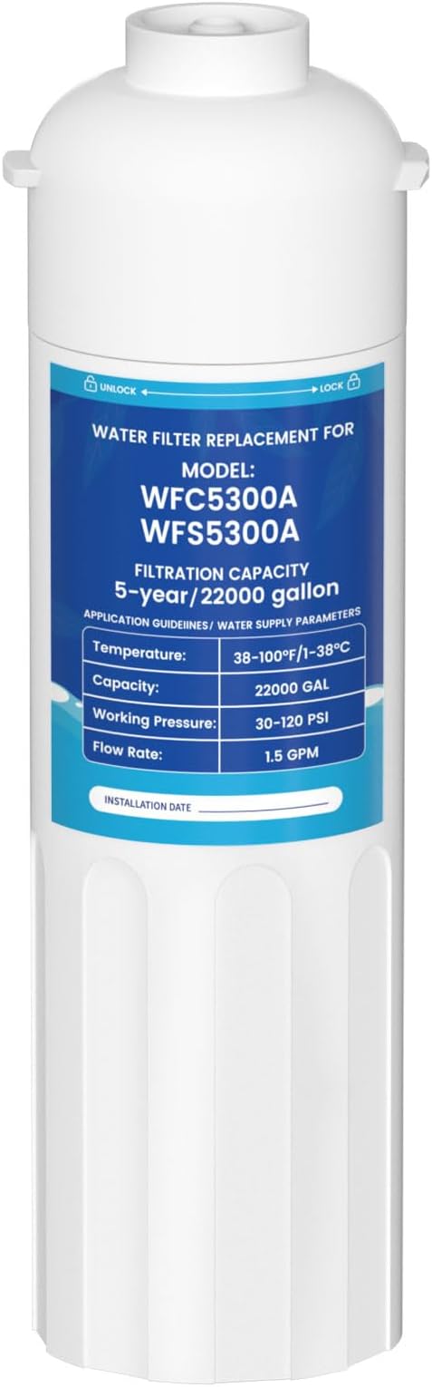 WFC5300A Water Filter Replacement Compatible with ICEPURE and PUREPLUS WFS5300A Water Filtration System, 3 Years or 22000 Gallons Ultra High Life1 Pack
