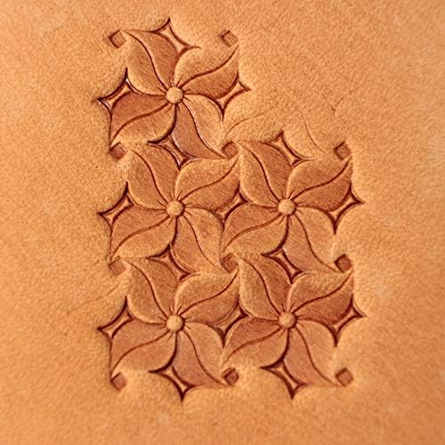 DandS ltd Leather Stamp Tool, Flower, Professional Steel Craft Tool for Leatherworking, Embossing, Carving & Stamping Leather Projects, Belts Wallets & DIY Projects Compatible with Mallet #222B