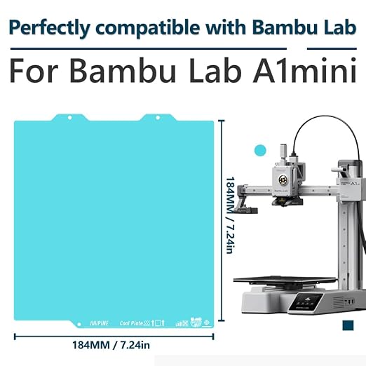Upgraded Supertack 3D Printing Bed OMG Plate for Bambu-Lab A1mini Build Plate 3D Printer 184 x 184 mm Magnetic Spring Steel Cool Plate