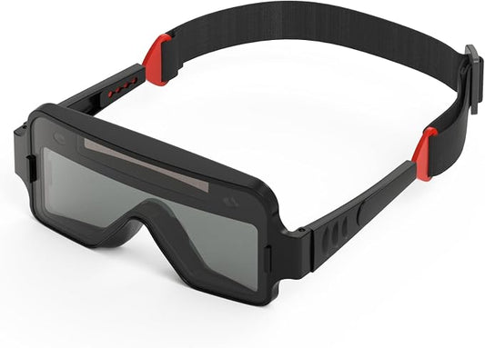 YESWELDER True Color Auto Darkening Welding Goggles, 2 Sensors Solar Powered Lightweight MIG/TIG/Stick Welder Glasses, for Permanent Jewelry Making & Tight Space Exhaust Repair