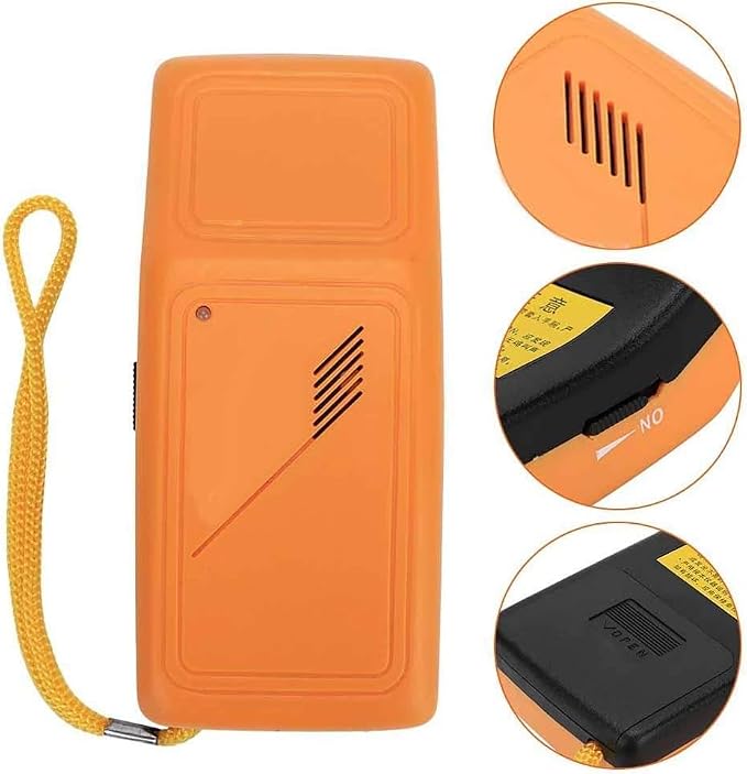 Universal Needle Detective Handheld Metal Detector | Needle Detection High Accuracy Needle Scanner Metal Detector Sound Alarm with Test Card, Orange