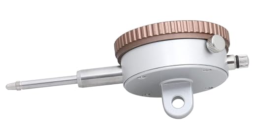 Accusize AGD2 Style Dial Indicator 0-1 in x 0.001 in, P900-S102 | Back Lug With 1/4 in Hole, Rotating Bezel Clamp, Hardened Contact Point, Satin Chrome Finish