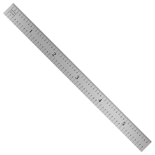 PEC Tools Made in USA Machinist Rule, 6" Flexible Steel Rule (5 Pack), Markings 1/10",1/50",1/32",1/64",