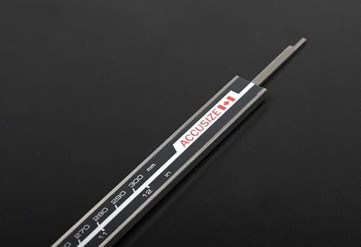 Accusize Industrial Tools Digital Caliper, 12 in/300 mm, 1110-0838 | 300 mm/12 in Range, 0.01 mm/0.0005 in/1/128 in Resolution, ±0.04 mm Accuracy, Metric/Inch/Fractional, Full Screen LCD