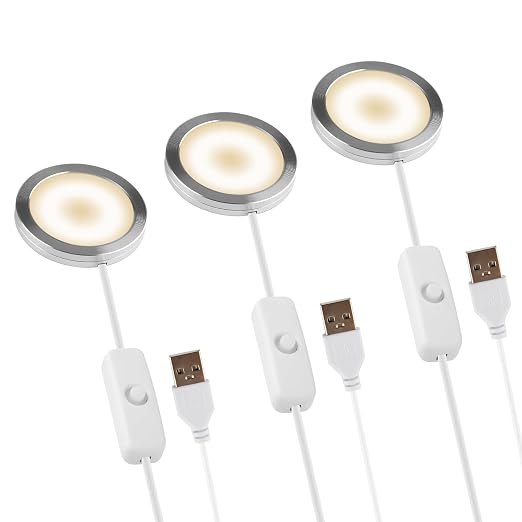 3 Set 3D Printer LED Lamp Kit 001, Compatible with Bambu lab H2D/A1/A1mini/P1S/P1P/X1C Makerworld Maker's Supply Hardware kit 5V USB Powered, 3000K Warm Light