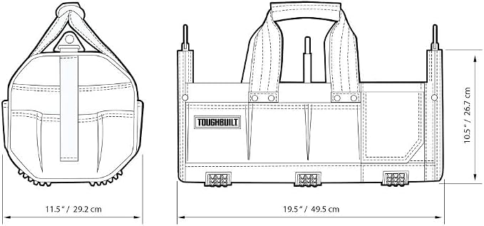 TOUGHBUILT TOU-81-18 18" Modular Tote, Black/Yellow