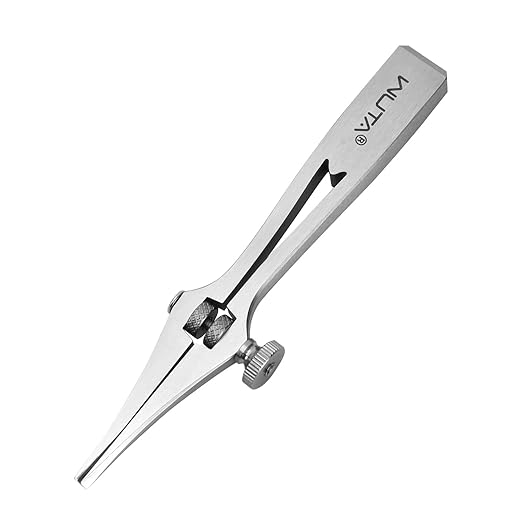WUTA Leather Chisel All-Polished Pricking Iron Adjustable 2-6mm French Style Puncher Punching Tool (Adjustable 2 Teeth)